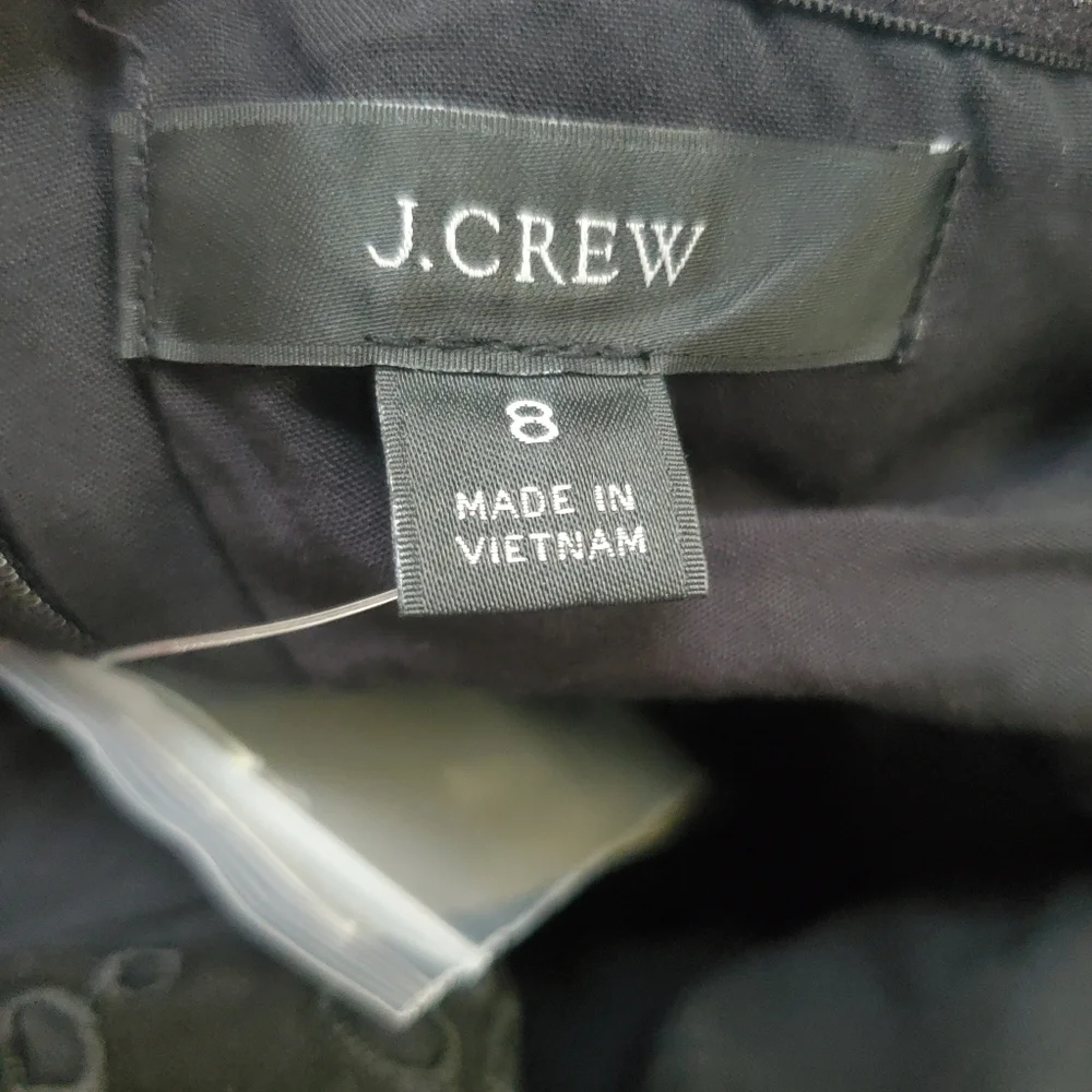 J.Crew NWT Anguilla Halter Mini Dress in Eyelet Black Sz 8 - Picture 9 of 11